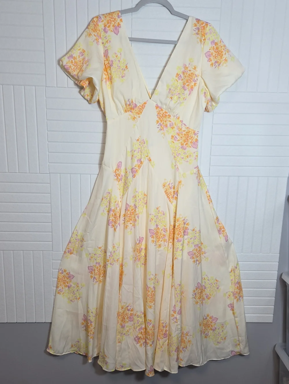 Free People Floral Open Back Maxi Dress Size L
